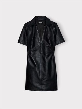 ZADIG & VOLTAIRE Ralmy Grommet Embellished Leather Minidress